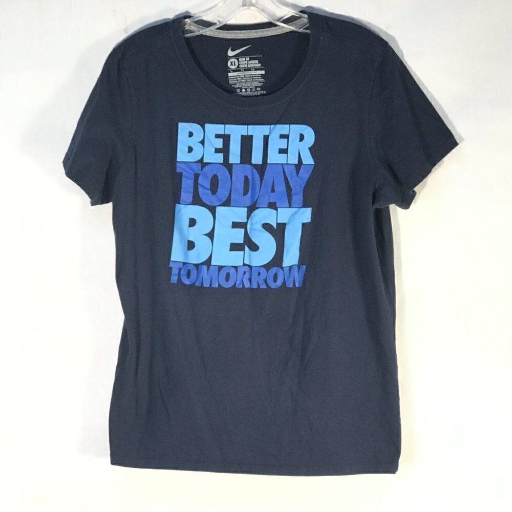 NIKE Blue Short Sleeve Youth Athletic XL Workout Tee T Shirt